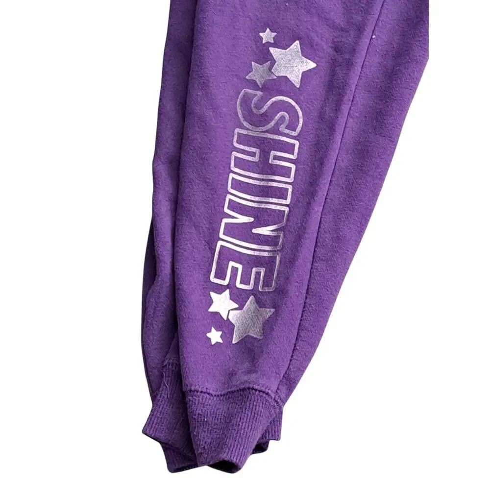 2 For $5 Sale Purple Shine Like A Star Hoodie And Sweatpants Set Girl's Size 5